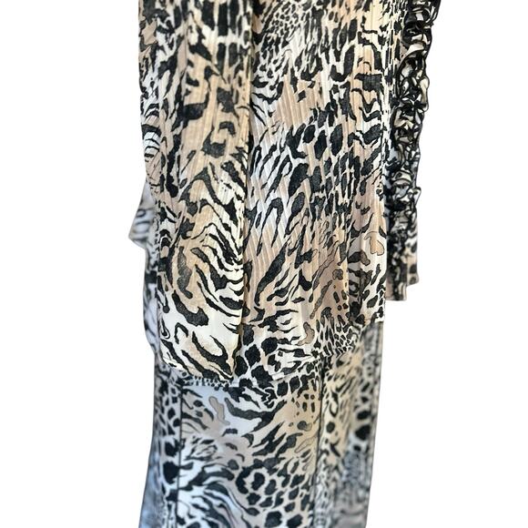 Women's Animal Print Two-Piece Skirt Set Plus Size 24/22 W Party Wedding Guest - Picture 9 of 11
